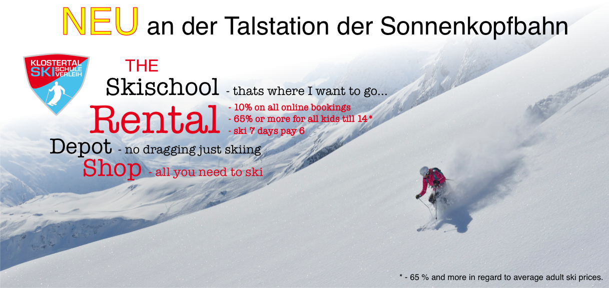 One Stop Shop - direkt an der Talstation der Sonnenkopfbahn